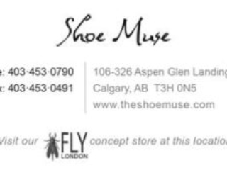 Shoe Muse - back - business card Shoe Muse- business card